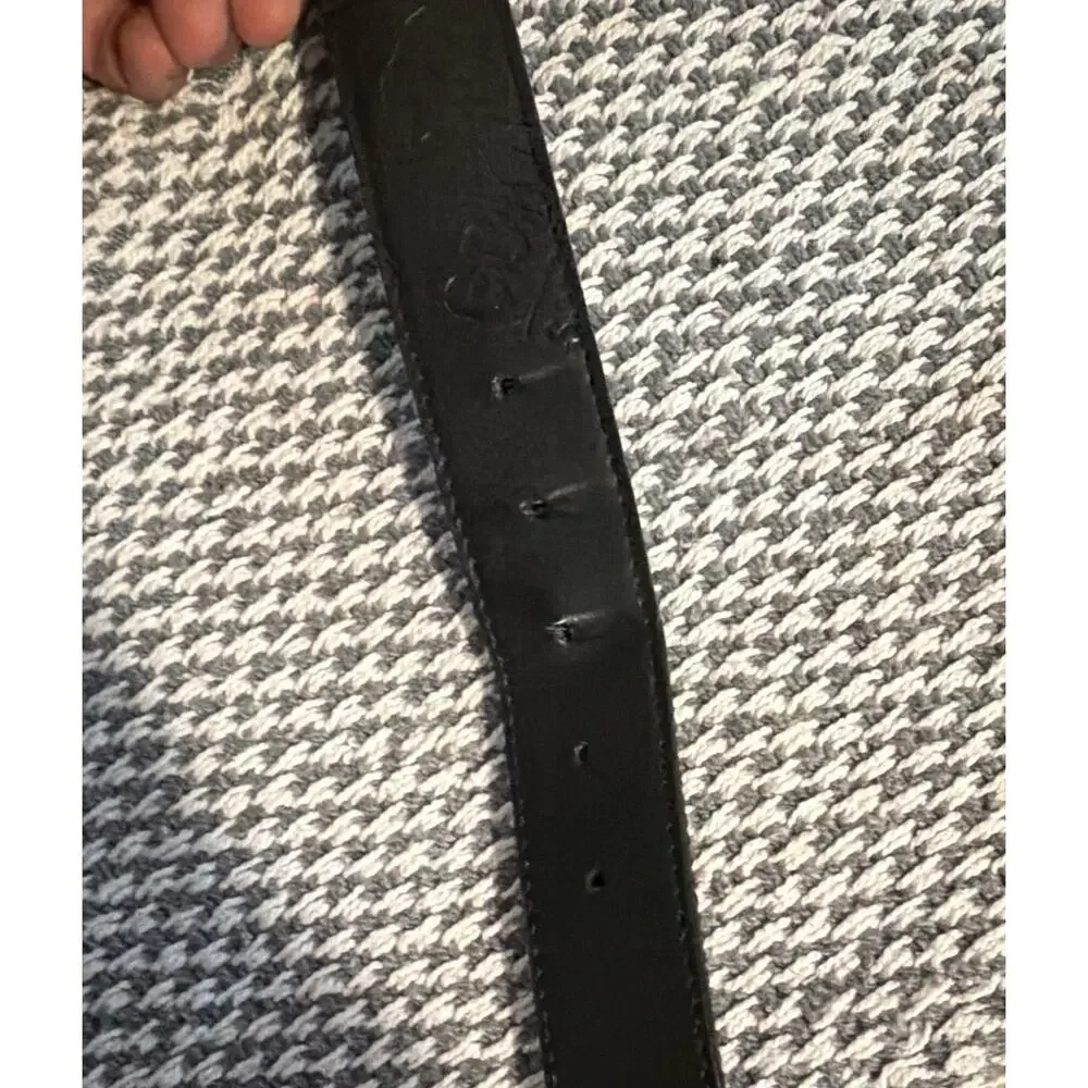 Ecko unltd Men’s Black Dress Belt Size 34 Regular Adjustable Buckle Logo